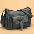 Retro Large Capacity Soft Authentic Leather Tactile Feel Shoulder Messenger Bag