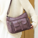 Retro Large Capacity Soft Authentic Leather Tactile Feel Shoulder Messenger Bag