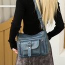 Retro Large Capacity Soft Authentic Leather Tactile Feel Shoulder Messenger Bag