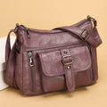 Retro Large Capacity Soft Authentic Leather Tactile Feel Shoulder Messenger Bag