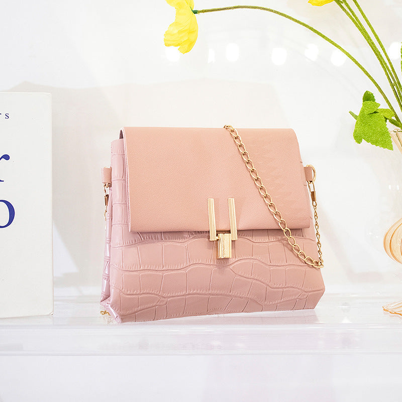 Chain Fashion Stone Pattern Small Square Bag